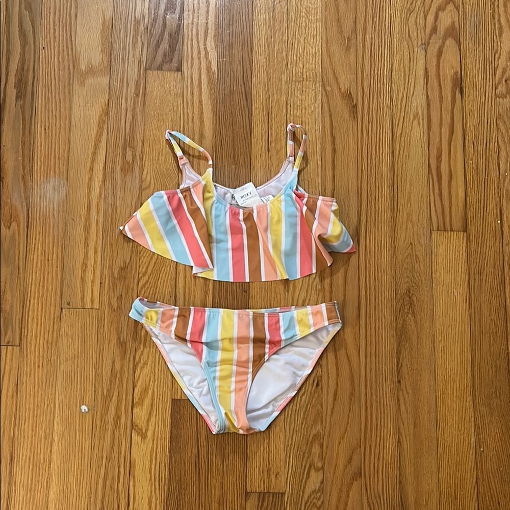 Colorful Striped Kids Swim Set